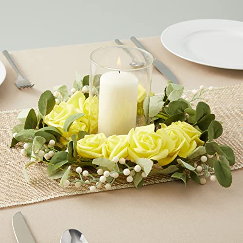 100 Pack Yellow Artificial Flowers, Bulk Stemless Fake Foam Roses for Wedding, Decorations, Bouquets (3 in) image 2