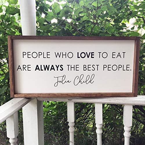 Child Quote Framed Wood Sign People Who Love to Eat are Always The Best People Custom Saying Kitchen Decor image 2
