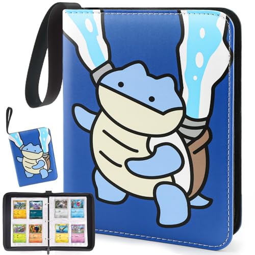 Collectible Trading Card Albums, 400 Card Holders with 50 Removable Sleeves, Portable 4 Pockets Collectible Trading Card Binder, PU Card Collection Binder for MTG, TCG, Sport Card, Game Cards