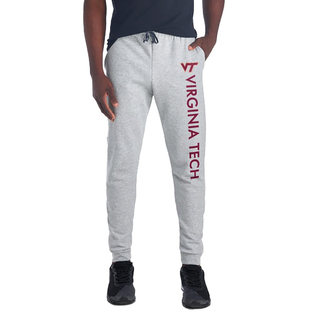 Campus Lab Officially Licensed College Logo Joggers Unisex Men & Women Sweatpants with Pockets Athletic Heather Collection