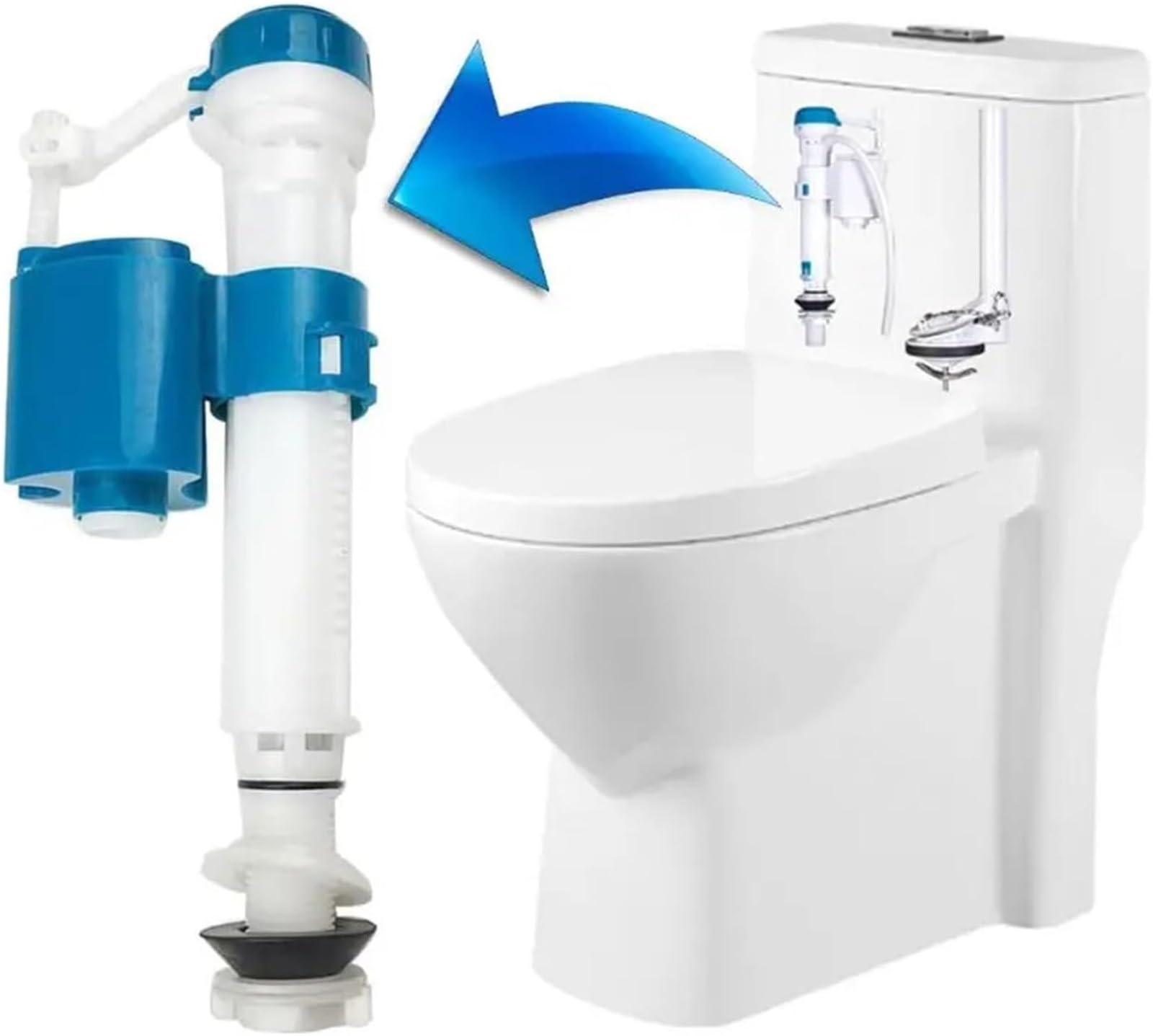 Válvula de llenado de Piezas de Tanque de Inodoro Cisterna Botón de Descarga, Baño for Entrada de Agua for reparación 1 Pieza