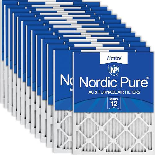 Nordic Pure 15x20x1 (Actual Size: 14 1/2 x 19 1/2 x 3/4) Pleated MERV 12 Air Filters 24 Pack