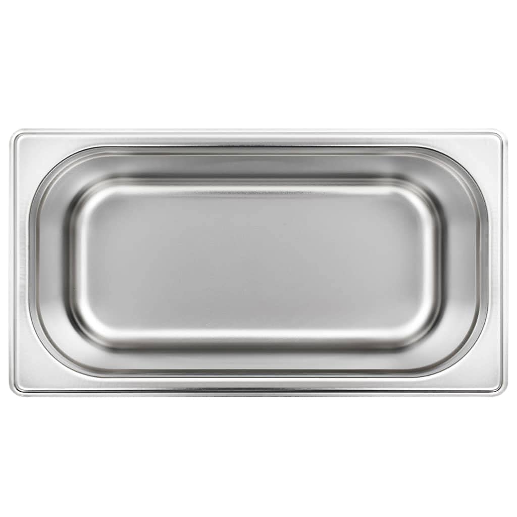 Contenitori Gastronorm 4 pz GN 1/3 150 mm in Acciaio Inox-50896