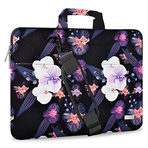 Hseok Bolso Bandolera/Maletín para Portátil 17"-17,3", Funda Protectora Laptop Sleeve Dura y Impermeable para 17"-17,3" Notebook, Flor de Medusa