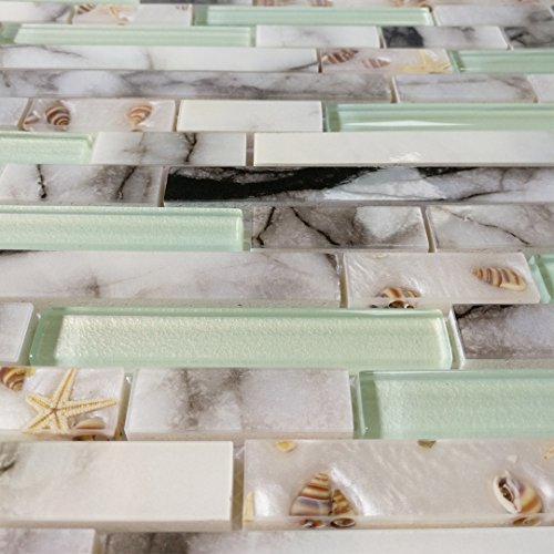 Art3d Decorative Tile Starfish and Conch Mosaic Tile for Kitchen Backsplash or Bathroom Backsplash (5 Pack) - Image 4