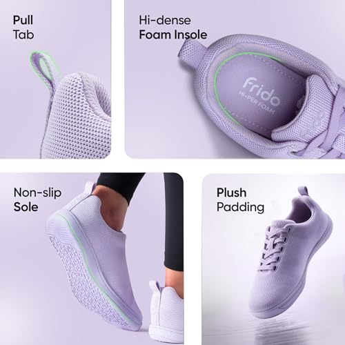 Image of Frido Cloud Comfort Walking Shoes for Women | Zero-Drop Barefoot Design with Wide Toe Box | Lightweight Breathable Comfort Shoes | Natural Foot Movement | Available in Slip-On & Lace-Up Styles