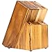 Coninx Messerblock ohne Messer - Akazienholz Knife Block - Universal Messerblock Holz - Einfache Küchenmesser-Aufbewahrung - Hochwertiger Messerblock leer