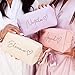 DayOfShe Personalized Name Makeup Bag Christmas Stocking Stuffers for Women Teenager Girls gifts,Custom Cosmetic Bag for Best Friend Birthday Bridesmaids Bag Gifts