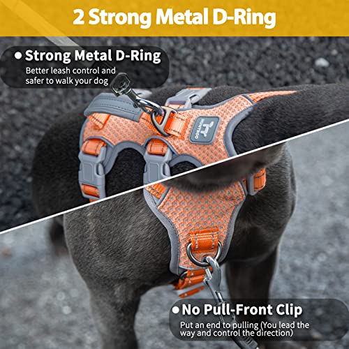 Huntboo Escape Proof Dog Harness, No Pull Reflective Harness with Lift Handle - Image 4