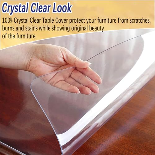 Protection table PVC transparent 120x230 bureau et salon