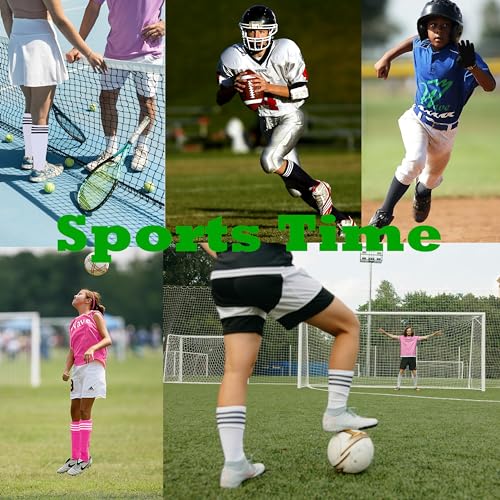 YMYDYFC Toddler Soccer Socks 4 Pack Girls Soccer Sock For Youth Baseball Softball Tee-ball Knee High 1-10T3