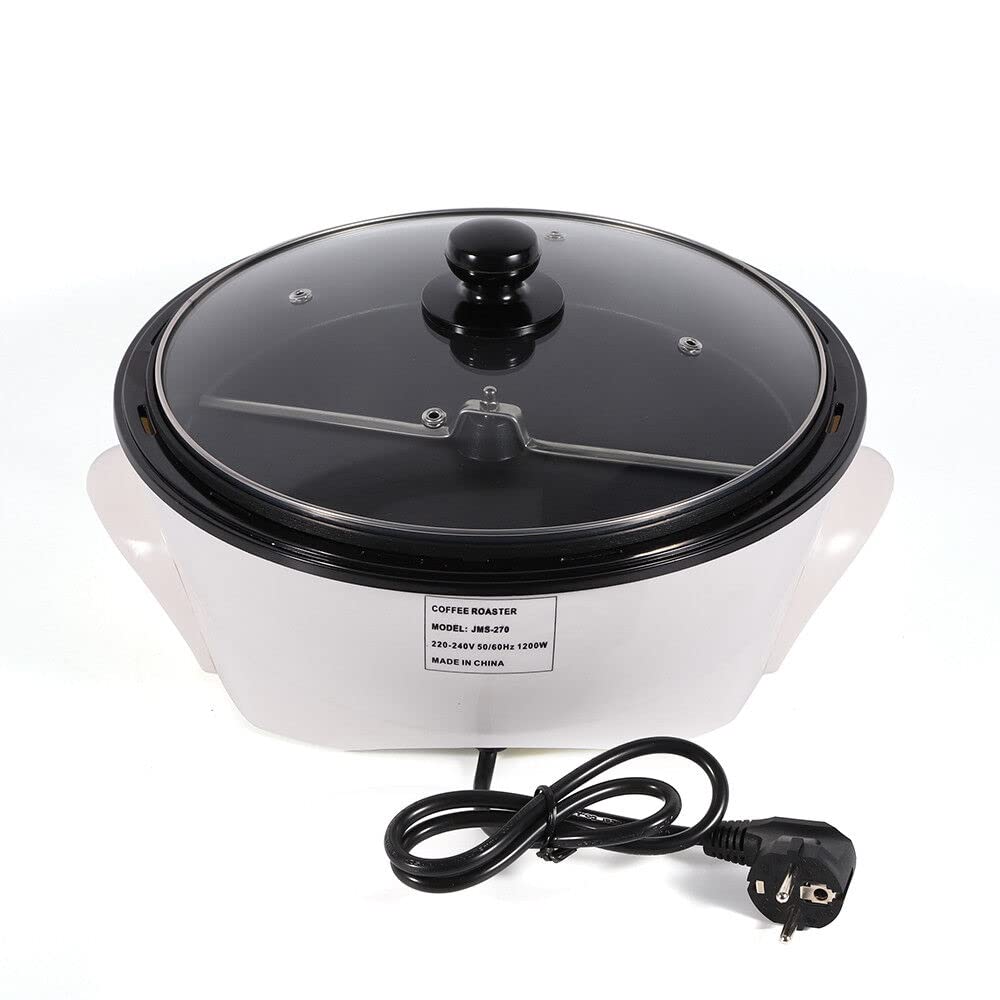 Koffierooster, popcornmachine, 1200 W, elektrische ronde koffiemachine, maximale capaciteit 1500 g