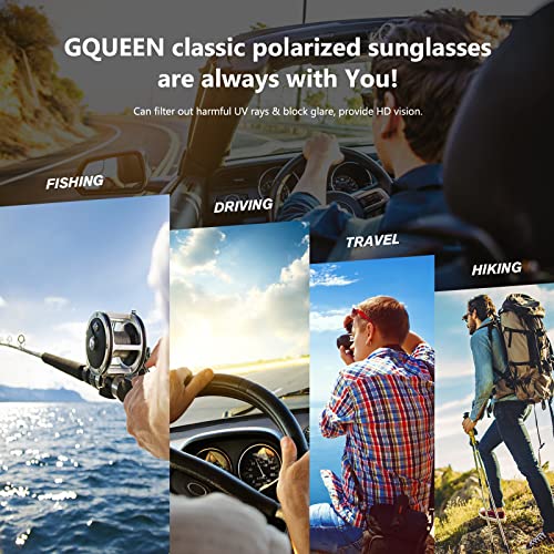Image of GQUEEN Classic Pilot Polarized Sunglasses Men Women Retro Shades UV400 MOS1