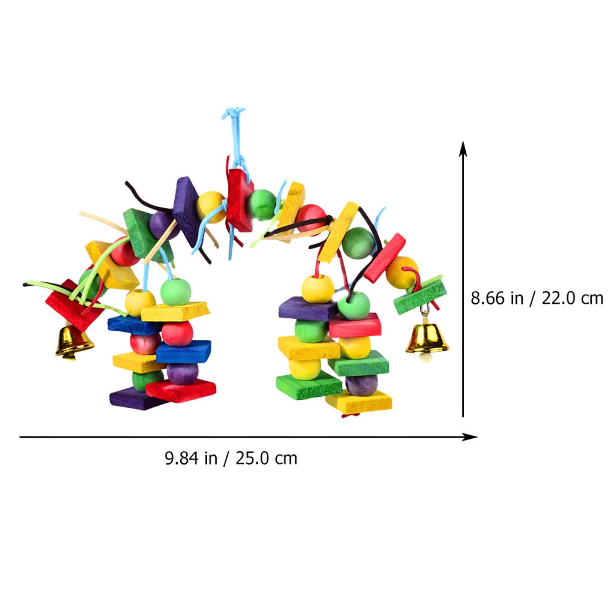 POPETPOP 3pièces Jouet à Mordre Bois pour Oiseaux Jouet Coloré pour Perroquets Et Oiseaux à Mâcher Accessoire De Jeu pour Animaux De Compagnie