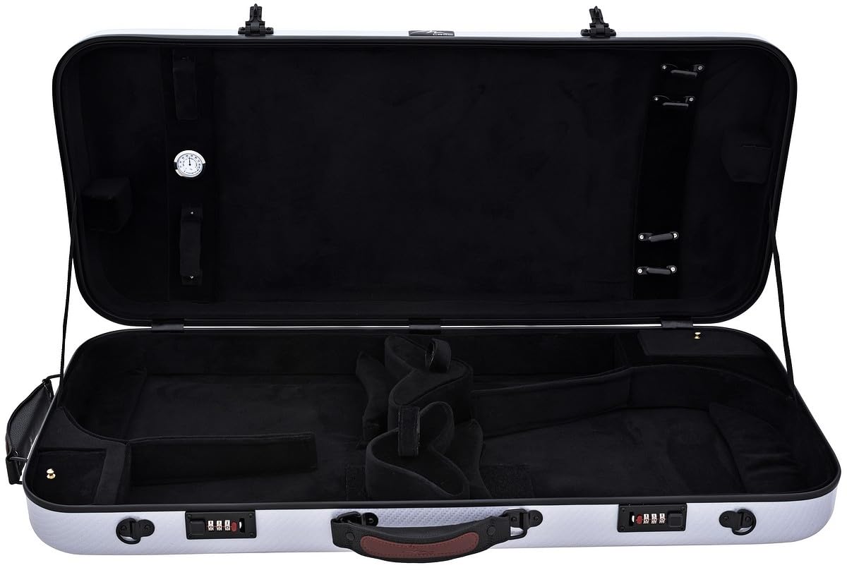 Double Étui pour Violon 4/4, Alto 36-43 Hybrid Fiberglass Special Argent M-case