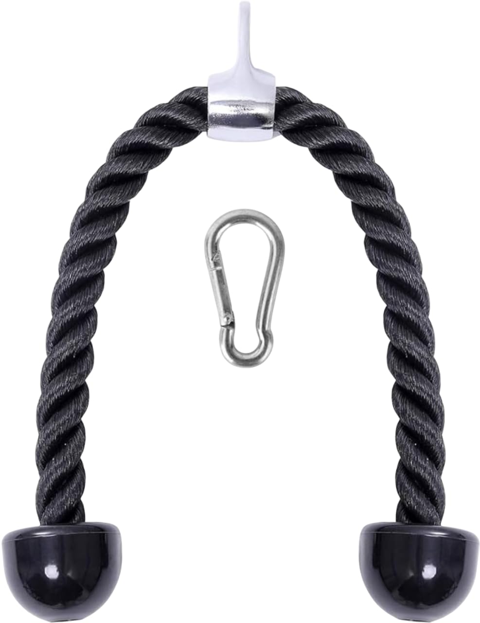 ABSSports Biceps Triceps Rope With Snap Hook Triceps Bar for Fitness Workout, Triceps Bar (Black)-image-5