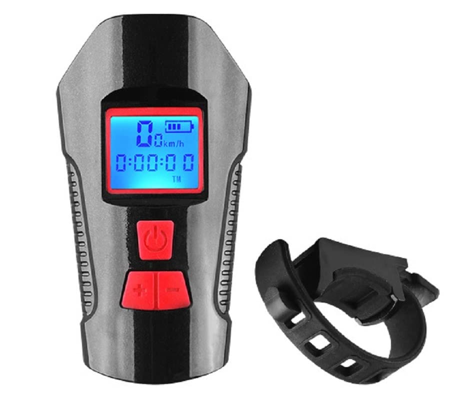 Luci per bicicletta a LED Luci posteriori per fari per bicicletta ricaricabili anteriori e posteriori USB, tachimetro per bicicletta, luci anteriori impermeabili per contachilometri, adatte per bici