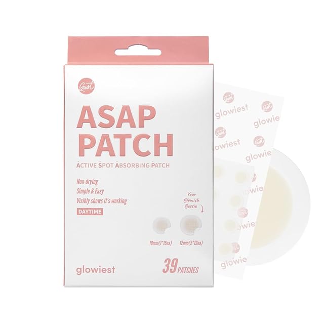 glowiest ASAP Active Spot Alleviating Patch 39 Patches Daytime 10mm 1 15ea 12mm 2 12ea Premium Hydrocolloid Dressing
