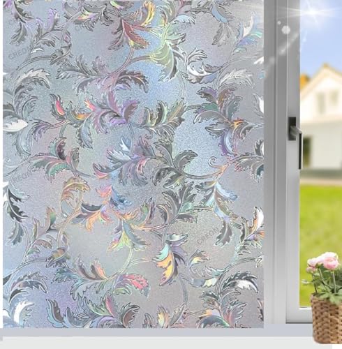 Image of CREON Premium Window Films for Privacy Frosted Window Film self Adhesive Decorative Window Sticker Home Office Glass Stickers for Doors, Bathroom, Living Room (MERIGOLD /Frosted, 12X80 in)