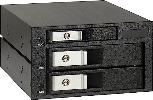 Inter-Tech IPC ST-3525 Removable Frame 2 x 5.25 Inches and 1 x 2.5 Inches