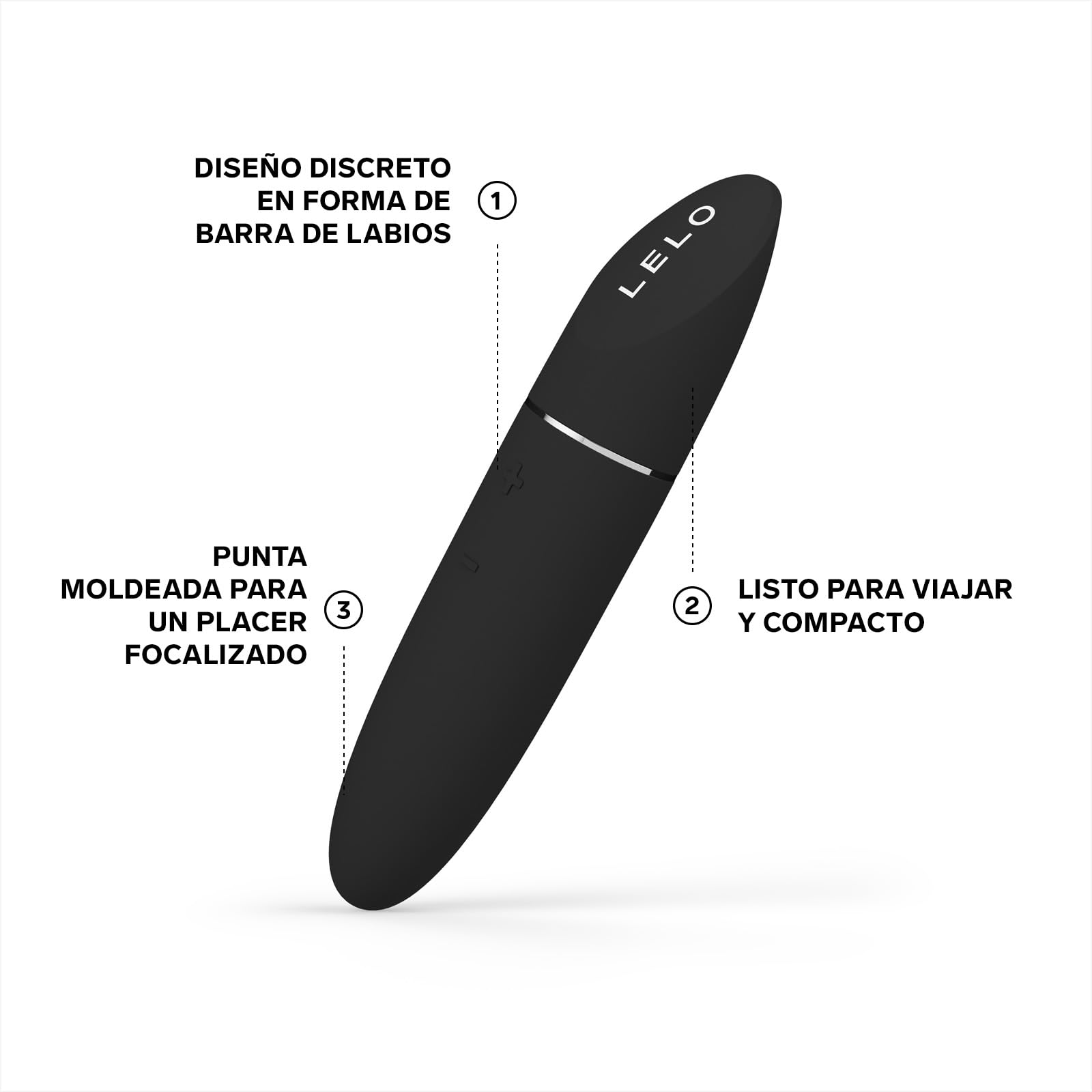 LELO MIA 3 Masajeador Personal Femenino, Vibrador Pequeño con 8 Modos de Placer y un Diseño Reducido y Actualizado (Black)