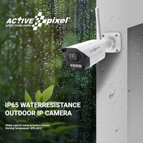Image of Active Pixel 3mp Auto-Pair Wireless System | Outdoor Indoor | IP65 | Surveillance for Remote Area, Construction Site, Shop, Farm, Garden, Agriculture (4 Cam)