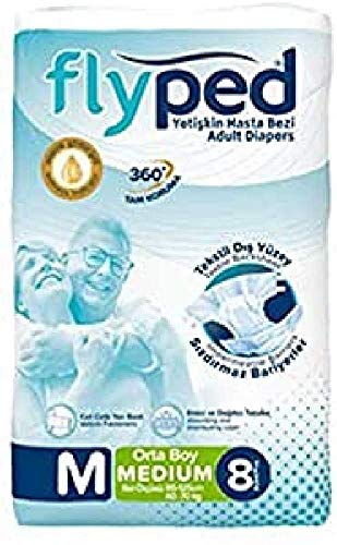 FlyPed Pañales Para Adultos, Ultraconfort Y Protección, Medio - 8 Pcs 8 Unidades 800 g
