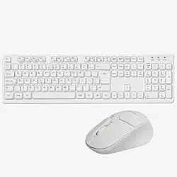 Combo de Teclado KeyPad e Mouse 2.4G Sem Fio USB ABNT2 1600 DPI Minimalista Teclas Macias Digitação Silenciosa Precisa e Confortável Anatel