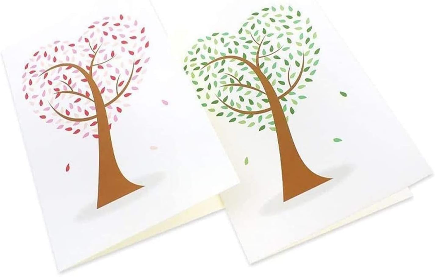 48 Pack Bulk All Occasion Greeting Note Cards with Envelopes, Blank Inside, Heart Shaped Tree Design for Thank You, Thinking Of You, Wedding (4x6 In)