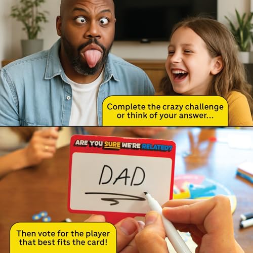 Image of Are You Sure We're Related, Hilarious Family Party Game with Spinner | 200 Cards, Paddles & Spinner, 2-8 Players. Perfect For Family Game Night, Holidays & Rainy Days.