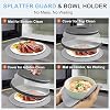 Cubierta para Microondas LekDrok de 10 Pulgadas y Tapete de Silicona Plegable, Protector contra Salpicaduras, Plato y Colador para Preparación de Comidas, Carbón 6