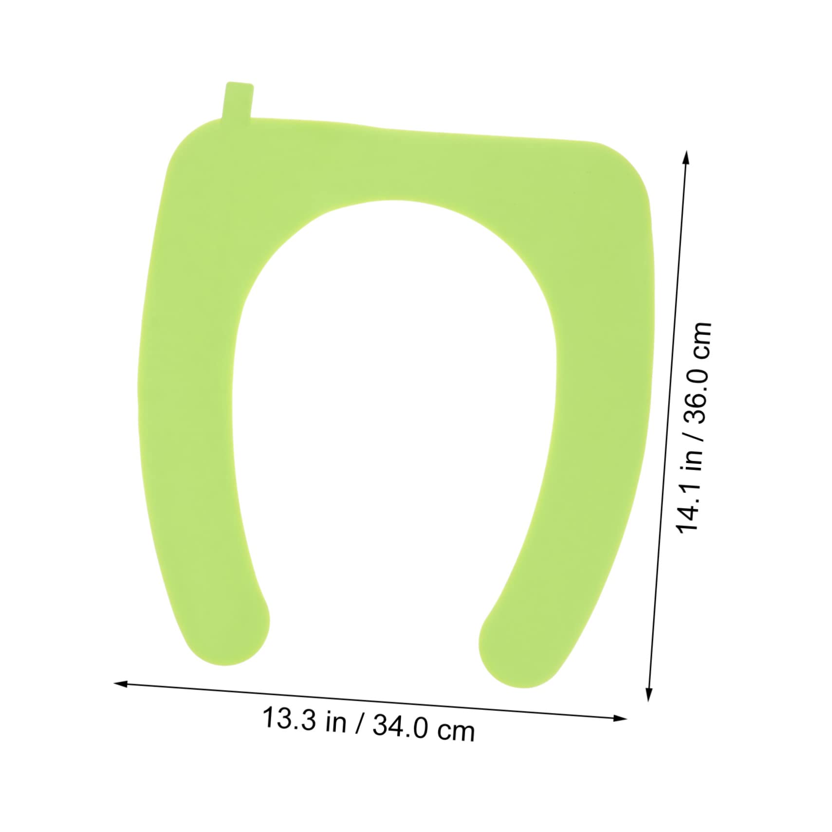 Unomor Silicone Toilet Seat Cover Mat Washable Reusable Bathroom Protector Light Green Closestool Pad for Home Use Soft and Comfortable for Everyday Convenience