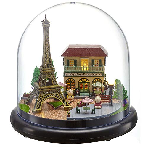 AUNMAS Caja de música DIY Doll House con luz LED Miniatura Kit...