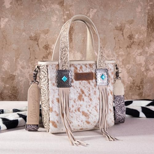 Wrangler Cowhide Tote Bag for Women with Card Wallet Set2