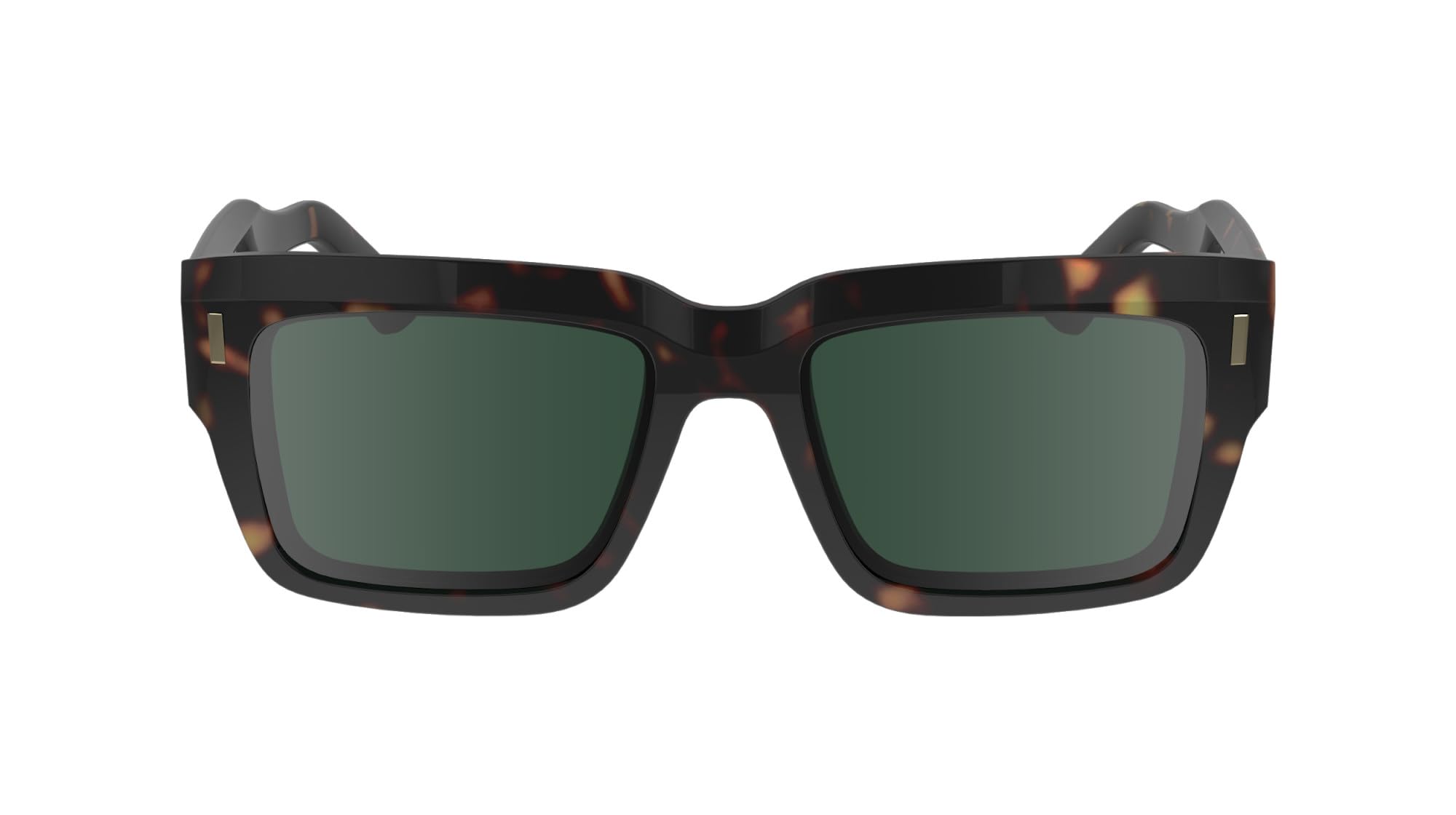 Calvin Klein Men's Sunglasses CK23538S - Dark Havana with Solid Green Lens