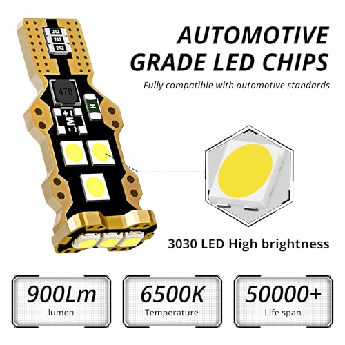 Bombilla LED T15 6000K Super Brillante Blanca 2 Piezas miniatura 6