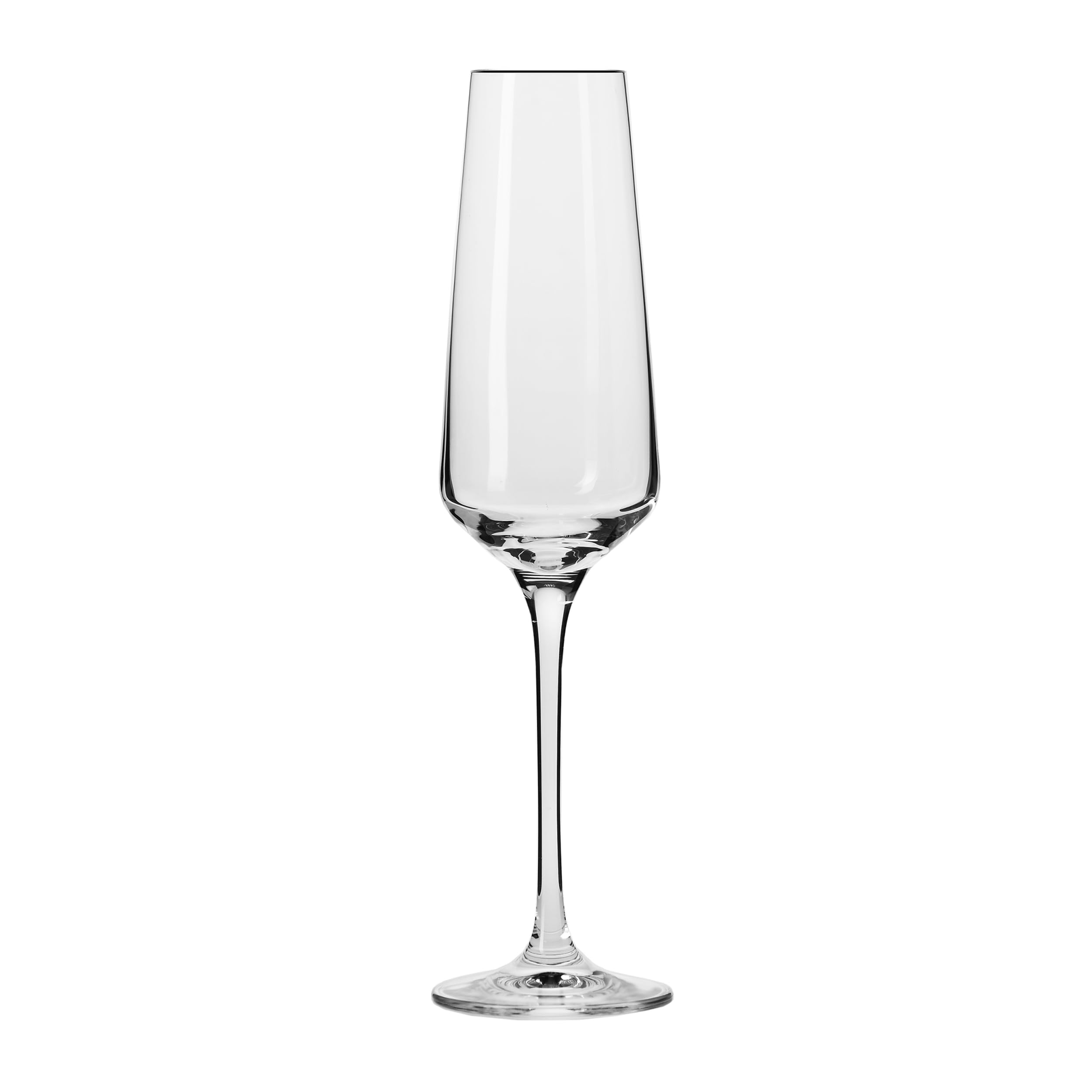 KROSNO Crystal Champagne Flute Glass | Set of 6 | 6.1 oz | Avant-Garde Collection | Perfect for Home, Restaurants and Parties | Dishwasher Safe
