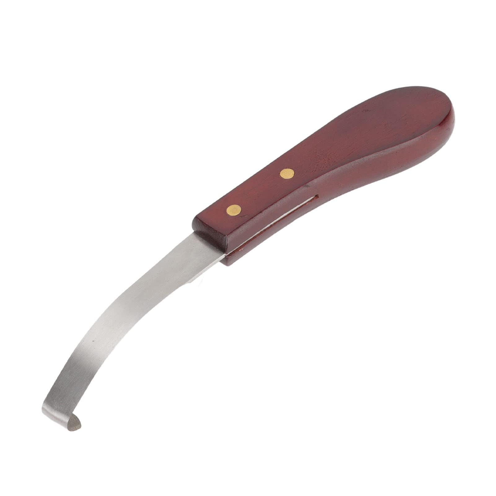 Zerodis Rasoio per Coltello per Zoccolo, Lama a Doppia Faccia in Acciaio Inossidabile Manico Ergonomico in Legno Coltello per Zoccolo Coltello per Zoccolo Maniscalco