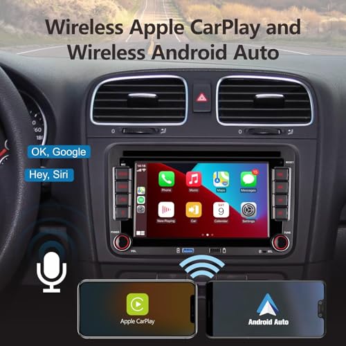 Radio doble din con pantalla para autos VW miniatura 2