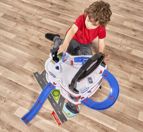 Majorette Urban Garage – Garage de stationnement avec 5 Voitures Jouets en métal Grand Parking à 3 Niveaux Station Service Atelier Ascenseur Station de Lavage - vue 5