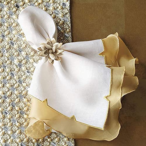 Marble Succulent Beige Napkin Rings, Shell Flower Ring Napkin Holder, Rustic Coastal Table Setting For Teatime, Family Gathering, Thanksgiving Day, Christmas Day,Dining Table Decoration… #TOP2