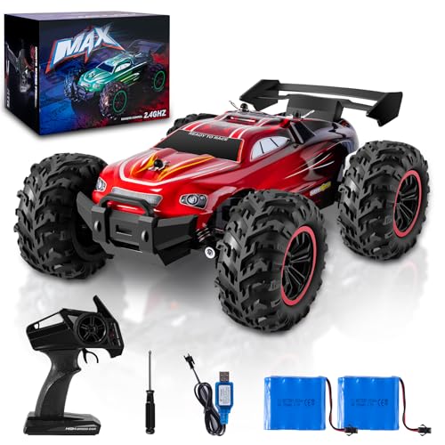 Uplayteck Coche Teledirigido, Coche RC Todoterreno a Escala 1:18, 2WD, 20 Km/h Alta Velocidad RC Buggy, 2.4 GHz Coche Teledirigido con Batería Recargable, Coche Radiocontrol para Niños y Adultos