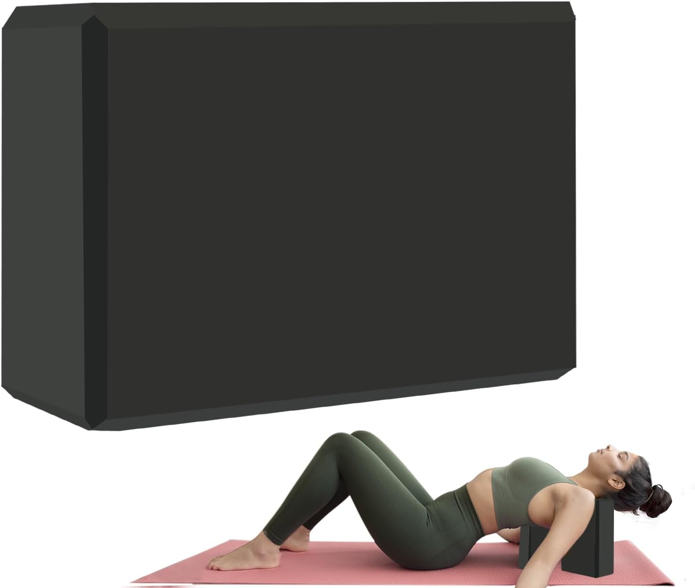 Yoga Block – Supportive Latex-Free Eva Foam – Soft Non-Slip Surface with Beveled Edges for Yoga, Pilates, Meditation – Yoga Accessories for Stability, Balance, Deepen Stretches