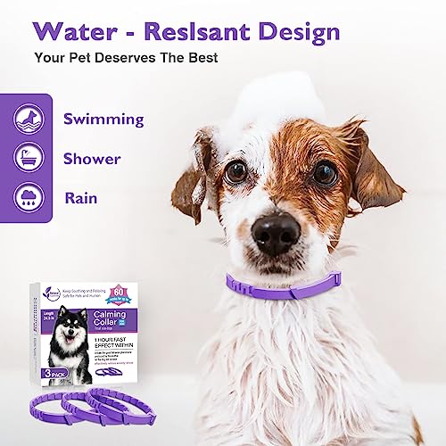 Image of Dog Calming Pheromone Collar Set of 3,Relieves Anxiety,Keeps Dog Quiet,Foldable Collar