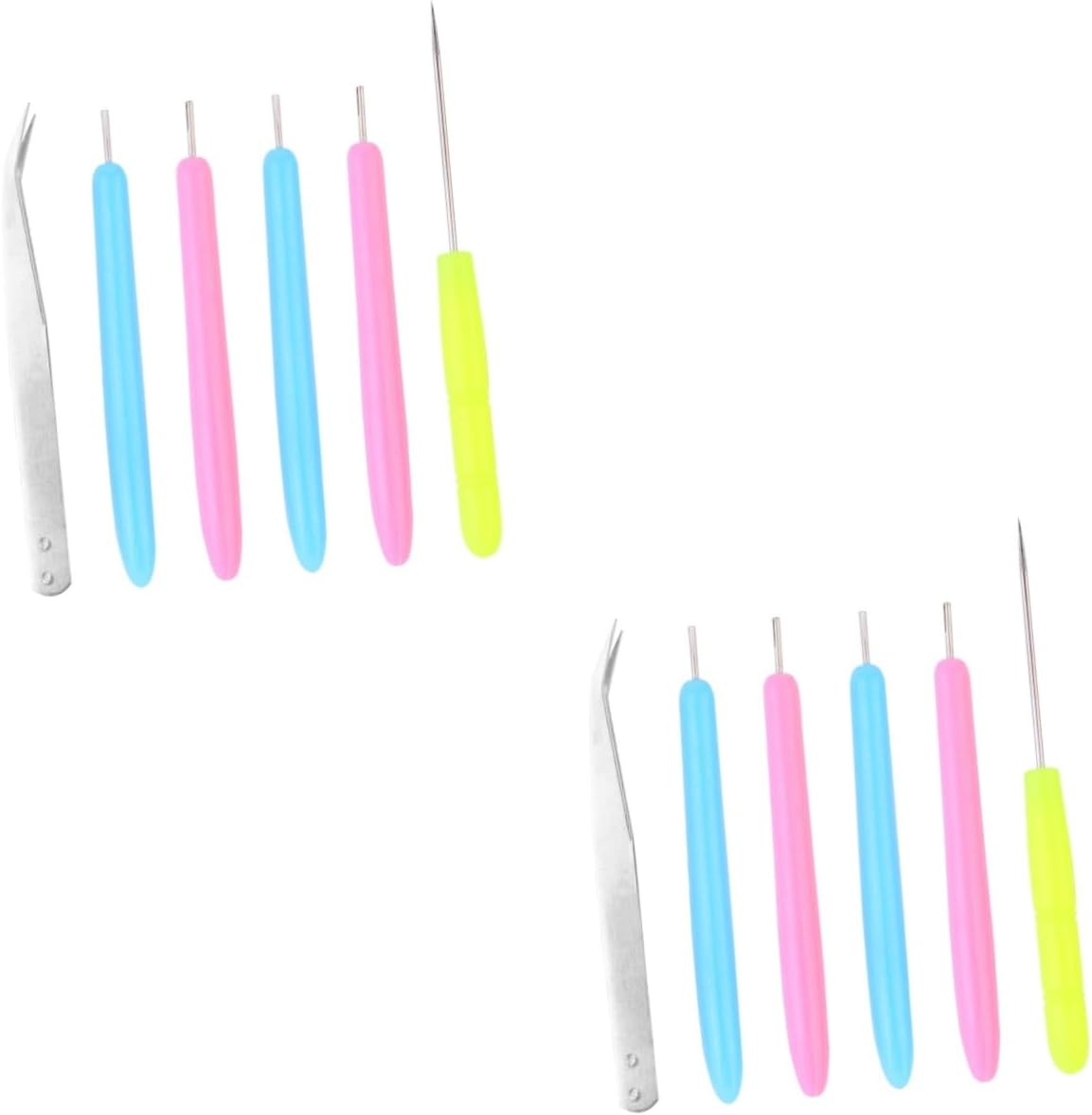 HAPINARY 12pcs DIY Paper Quilling Rolling Pens Piercer Tweezers Craft Kit for Home Art