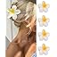 H-4pcs white flower
