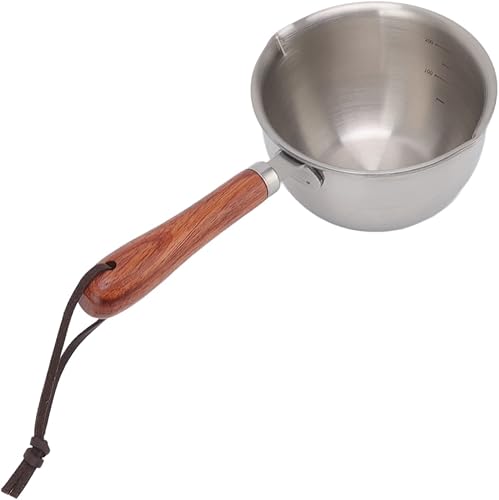 Olla de calentamiento de mantequilla, mini calentador de mantequilla de acero inoxidable con mango resistente al calor para mantequilla derretida,