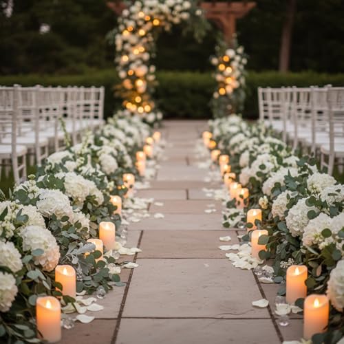 Image of Flameless Candles 3 inchD X 6 inchH Set of 2 Outdoor Indoor Pillars Battery Operated Flickering Candles Include 8-Key Remote Timer Function, Fake Plastic Pillar Candles for Aniversary, Christmas Decor