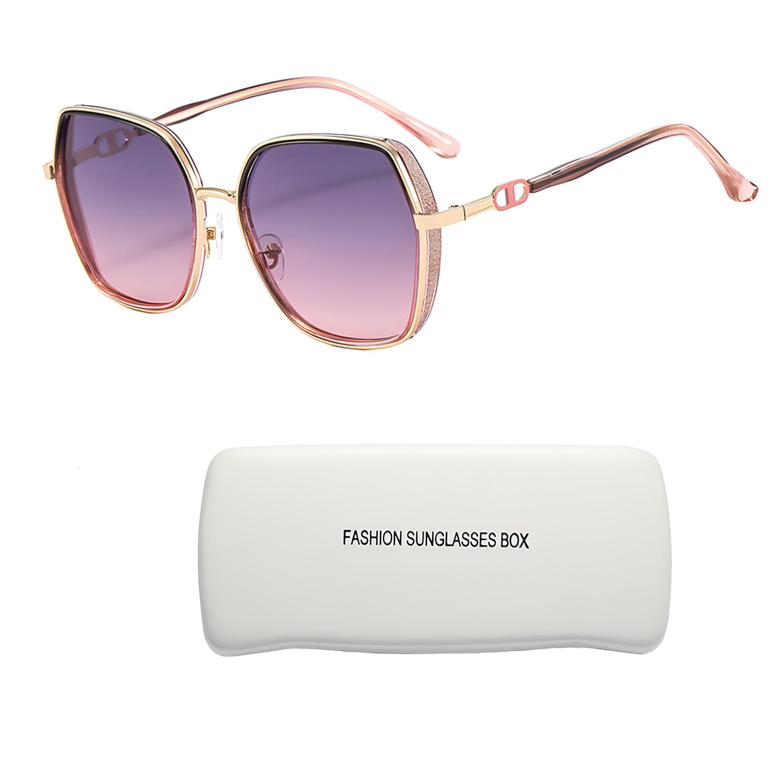Gafas de Sol Mujer Polarizadas Vintage Protección UV400 Gafas de Sol de Gran Tamaño moda Sombras de Damas de Gran Tamaño para Conducir Viajes