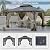 Kurapika 12' x 14' Hardtop Gazebo, Outdoor Metal Gazebo with Galvanized Steel Double Roof Canopy, Curtain and Netting, Aluminum Permanent Pavilion Gazebo for Patio, Backyard, Lawn, Sand